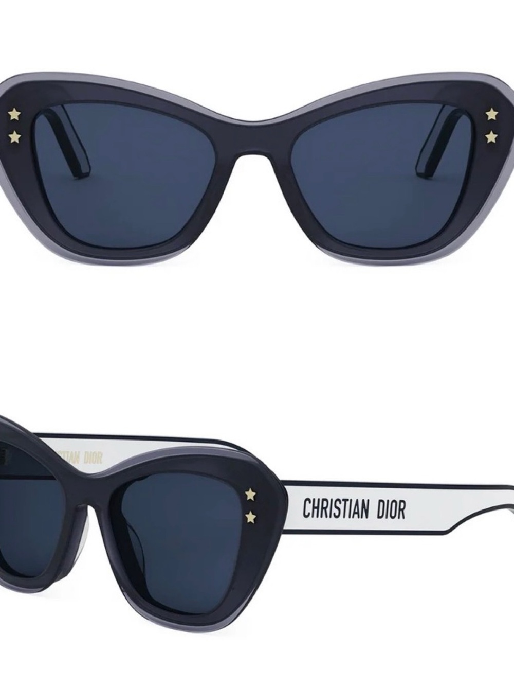 NWT DIOR Dior Pacific B3U 52mm Butterfly Sunglasses SHINY BLUE / BLUE